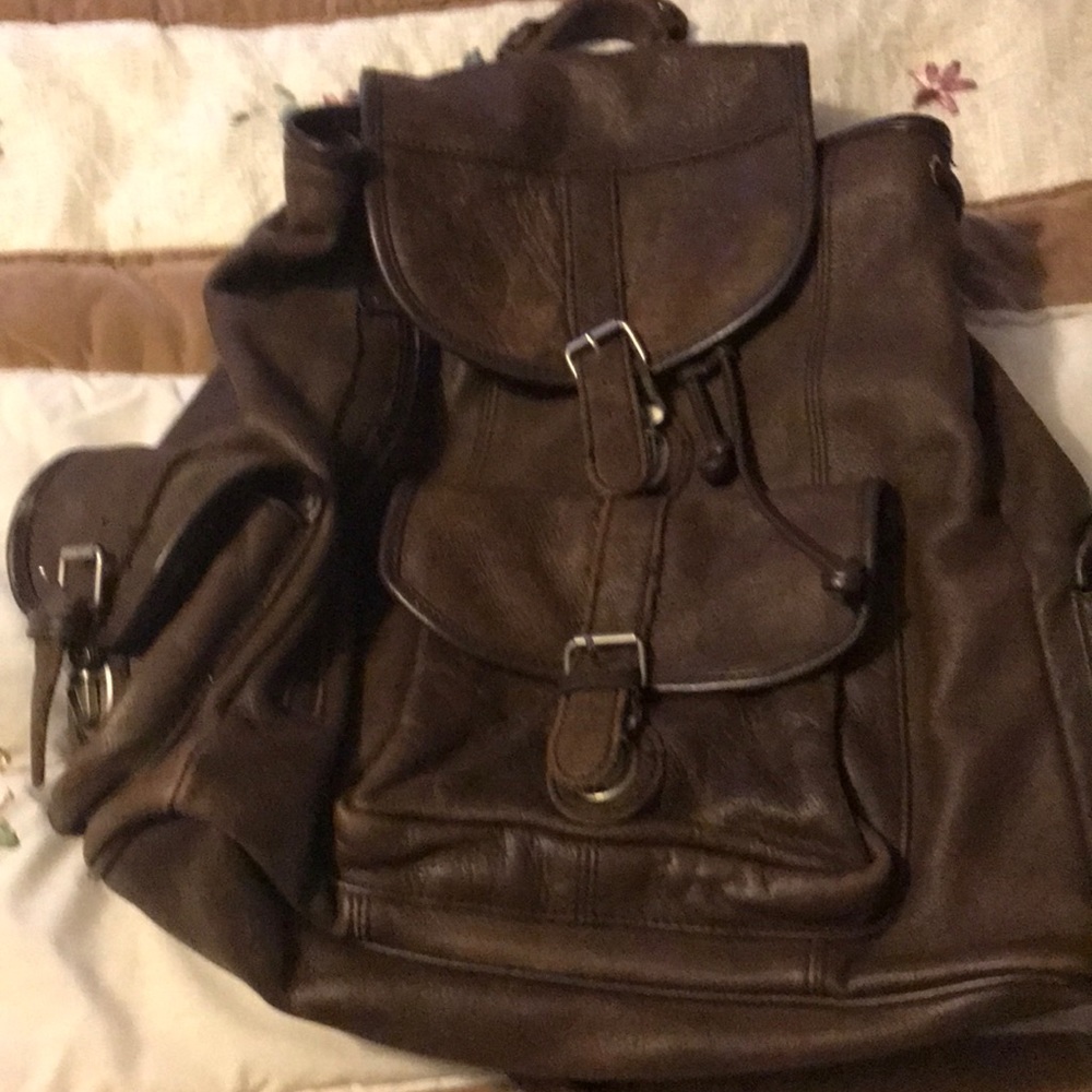Genuine leather backpack